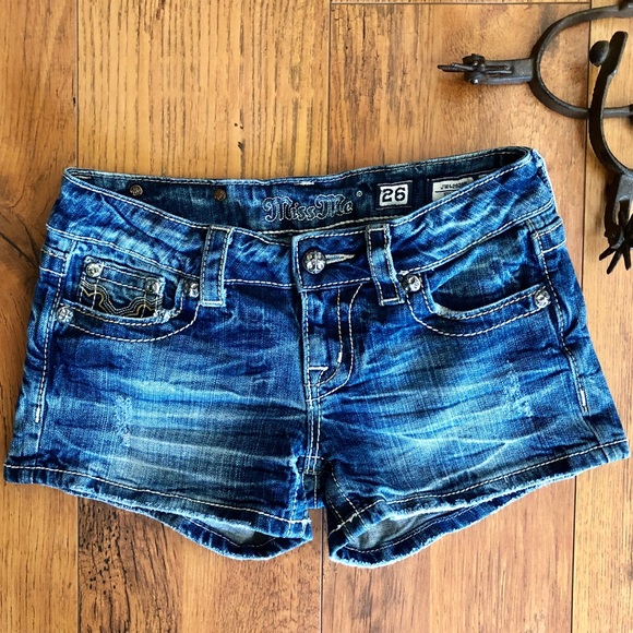 *Sold* Cowhide Miss Me Shorts 26 - Picture 2 of 8